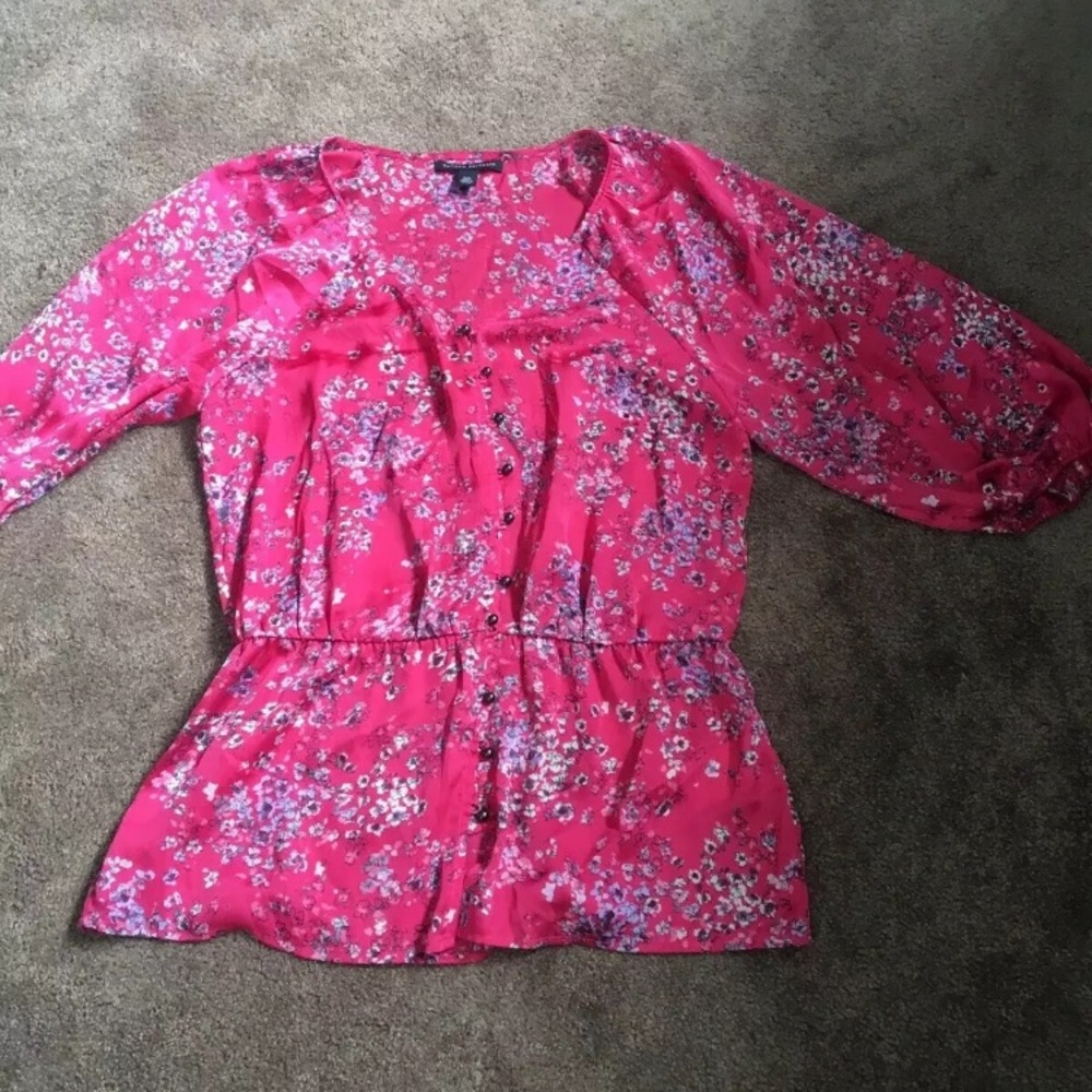 Banana Republic Floral Peplum Blouse